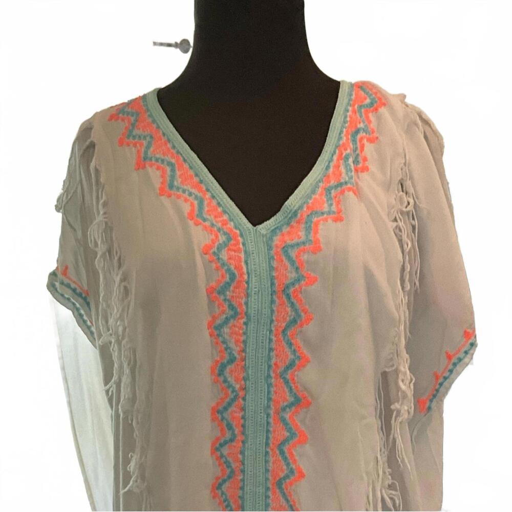 Boho Beach Cover Poncho Tassels Fringe